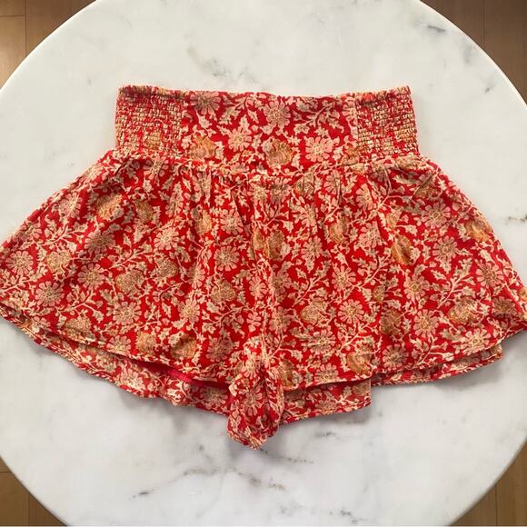 Free People Say It's So Cotton Shorts In Pink Floral Combo Size Small - Picture 5 of 11